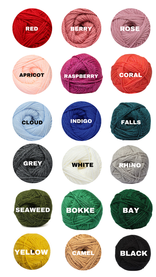 Knitted name wall hanging